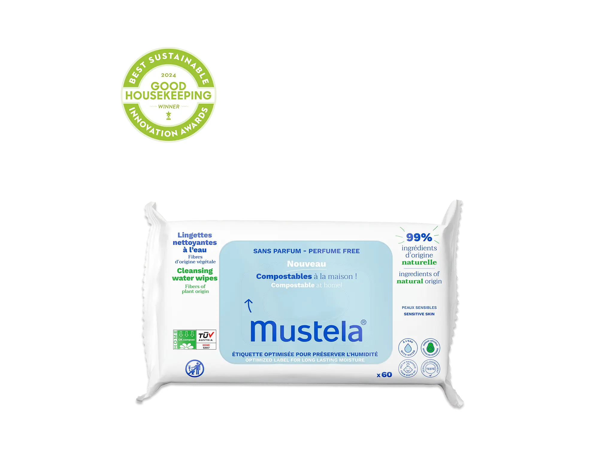 Home compostable fragrance-free wipes (single pack) Home compostable fragrance-free wipes (single pack)