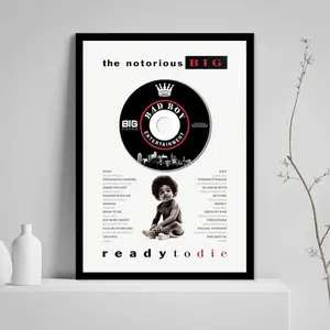 The Notorious B.I.G 'Ready to Die' Hip-Hop Graphic Paper Wall Art Print - No Frame, Up to 65% Off, Free Shipping - Home Decor for Room