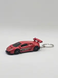 Diecast 1:64 Pocket Wheels Keychain Red Lamborghini Huracan LP 620-2 Super Trofeo Brand New