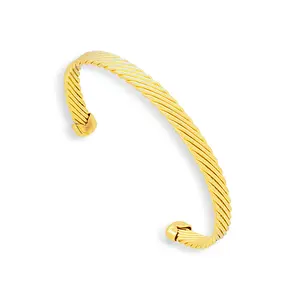 EVRY JEWELS Gold or Silver Plated Women's Bliss Bangle Bracelet
