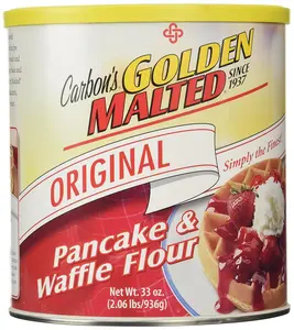 Golden Malted Waffle and Pancake Flour, Original, 33-Ounce Can  Natural