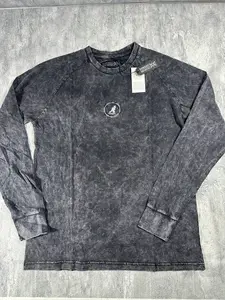 Kangol Dark Acid Wash Long Sleeve Shirt