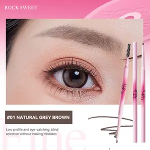 Rock Sweet Ultra-Fine Smooth Eyebrow Pencil, Waterproof Long-Lasting Natural Look, Precise Tip for Flawless Brows, Perfect Gift Idea