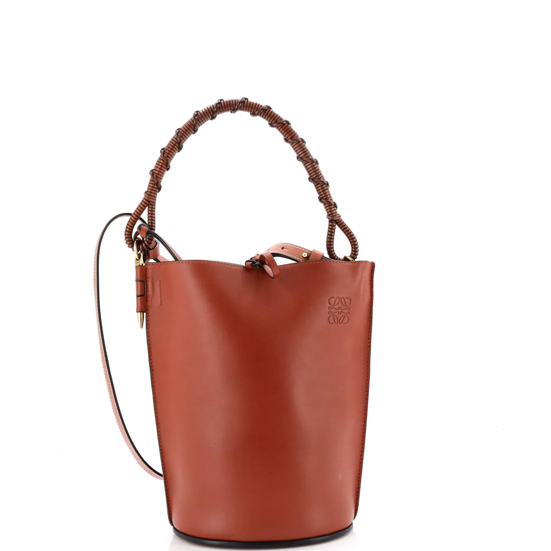 Pre-owned Loewe material Bucket Bags Gate Top Handle Bucket Bag Leather Medium by Rebag