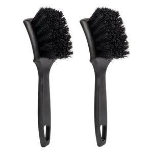 2 PCS Stiff Bristle Tire Brush - Heavy Duty Car Detailing Tool for Tires - High-Performance Deep Cleaning Brush - Ideal for Tough Dirt & Grime Removal - Premium Auto Care Accessory