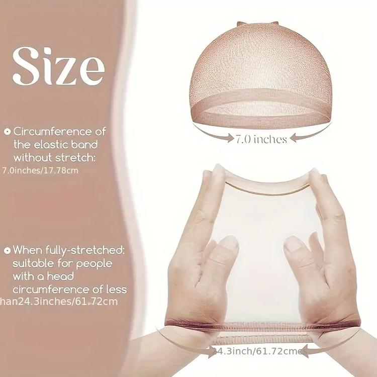 Invisible HD Wig Cap For Lace Front Wigs Sheer Nylon Stocking Cap Bulk Real Skinliked