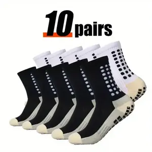 3/6/10 Autumn/Winter Double Random New Men's and Women's Football Socks, Sports Bicycle Grab Socks, Anti slip Foot Mat, Football BasketballRAIMENTRY