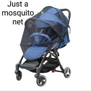 Baby Stroller Mosquito Net, Infant Newborn Full Coverage Zippered Universal High View Hand Push Cart Insect Shield, Baby Carriage Anti-Mosquito Cover