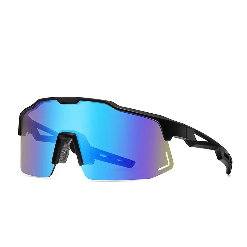 Black framed ice blue flakes