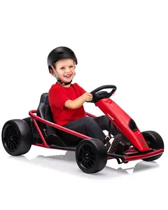 Gaomon 24V 9Ah Kids Ride On Go Kart Toy - 8.1MPH High-Speed Drifting Car, Powerful Motors, Large Seat, Slow Start, High/Low Speed, Music Horn, Nylon Tires, 155lbs Max Load, Ages 8+ (Red)