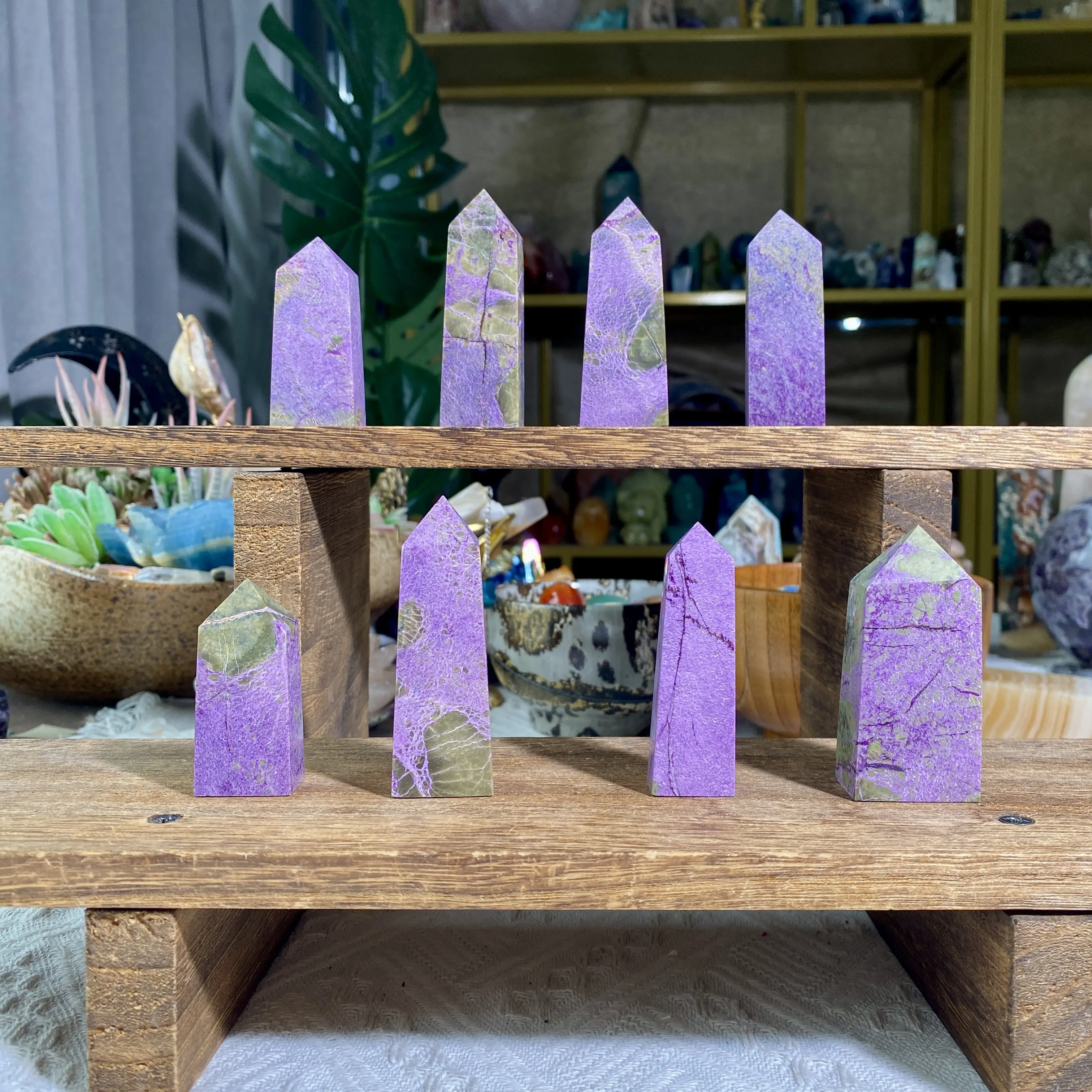 Natural Crystal Atlantisite Point Collection