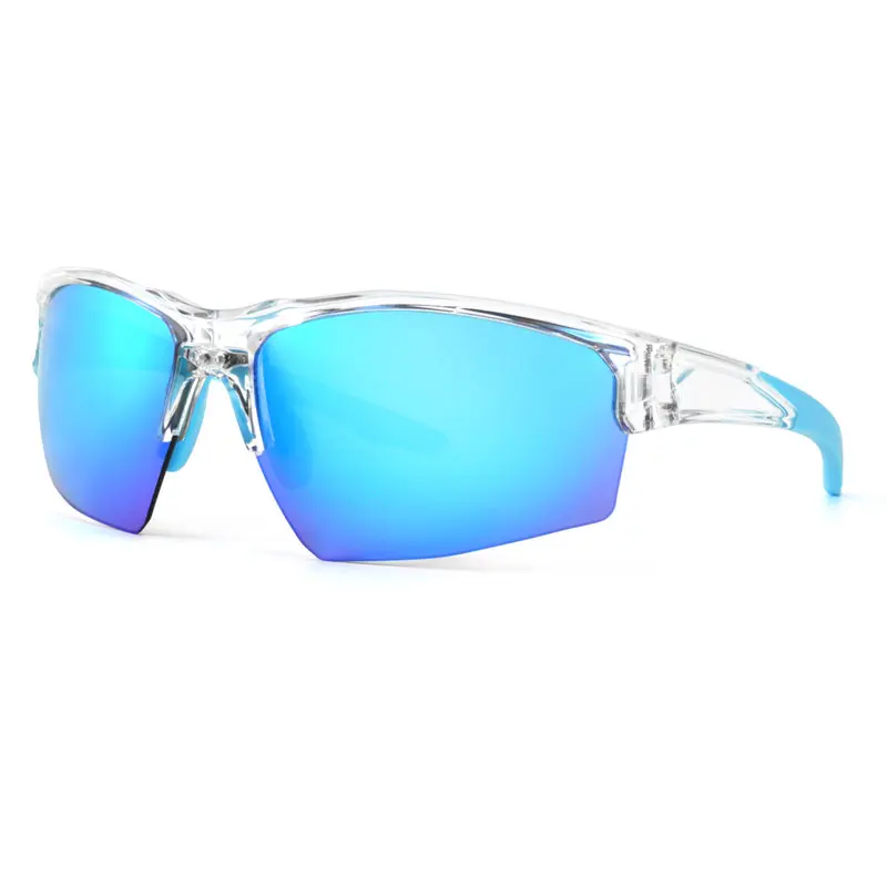 Meeloog Half-Rimless Golf Sunglasses UV400, Lightweight Wrap-Around with Secure Grip for Men - Ideal for Golf/Cycling, Pickleball, Baseball Practice JTT951653, Uv400 Lens