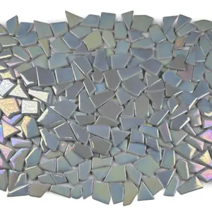 Ki Weeze Iridescent Glass Mosaic Tile Pieces | DIY Crafts & Home Décor | Mixed Colors | Sparkling & Reflective Finish