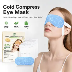 2-pack Cooling Herbal Cold Compress Eye patches - Instant Relief for Dry, Tired Eyes, Screen Fatigue & Headaches