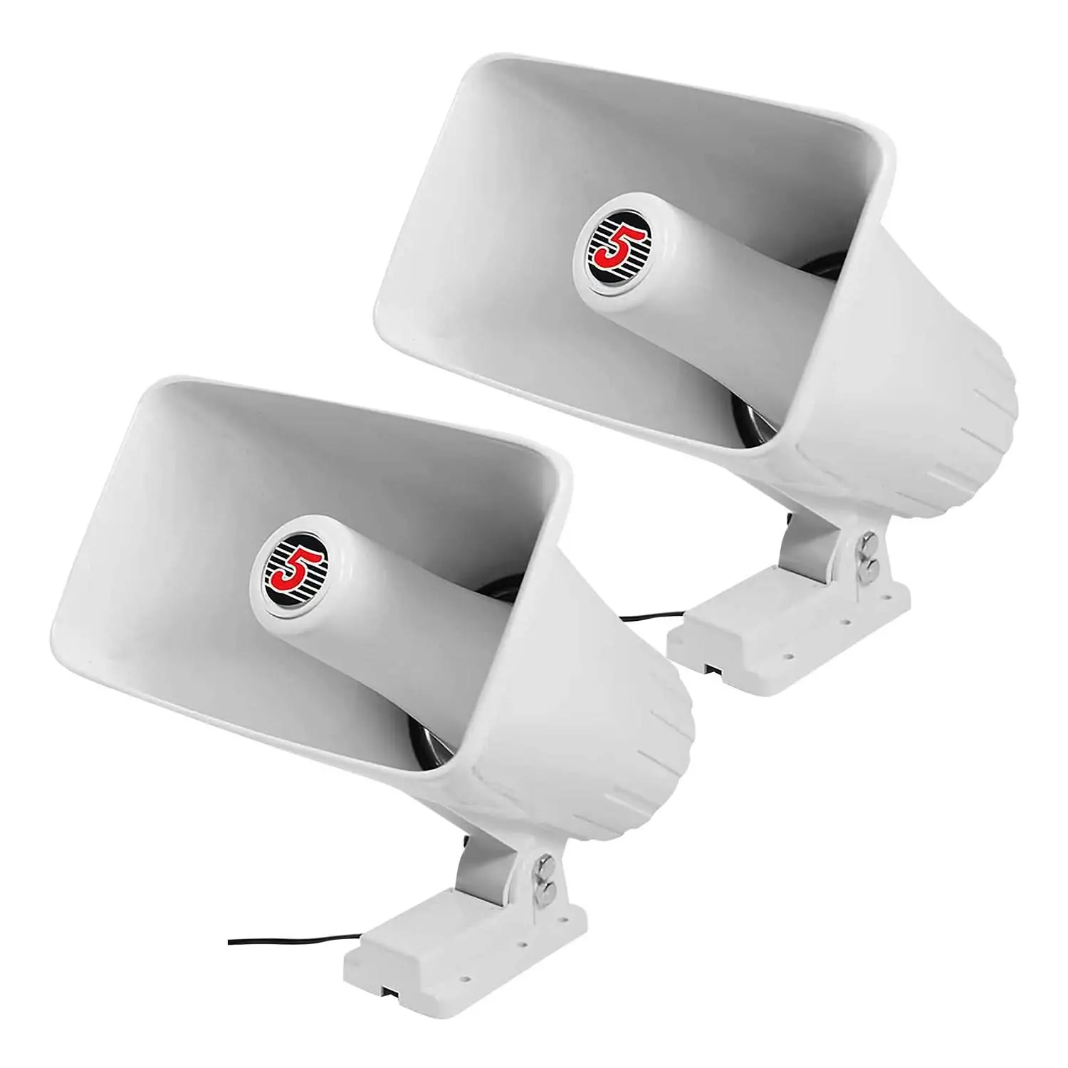 5 Core Horn PA Speaker 2Pc 8 Inch 65W Loud Audio 8Ohm Outdoor Speakers System
