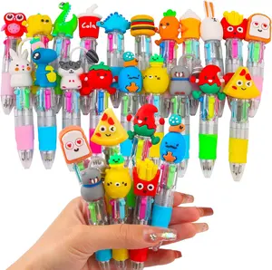 20Pcs Mini Multicolor Pens in One 4-in-1 Cute Pens Bulk for Kids, Fun Kawaii Ballpoint Pens for Birthdays and Children's Party Favors Gifts Teacher School Supplies