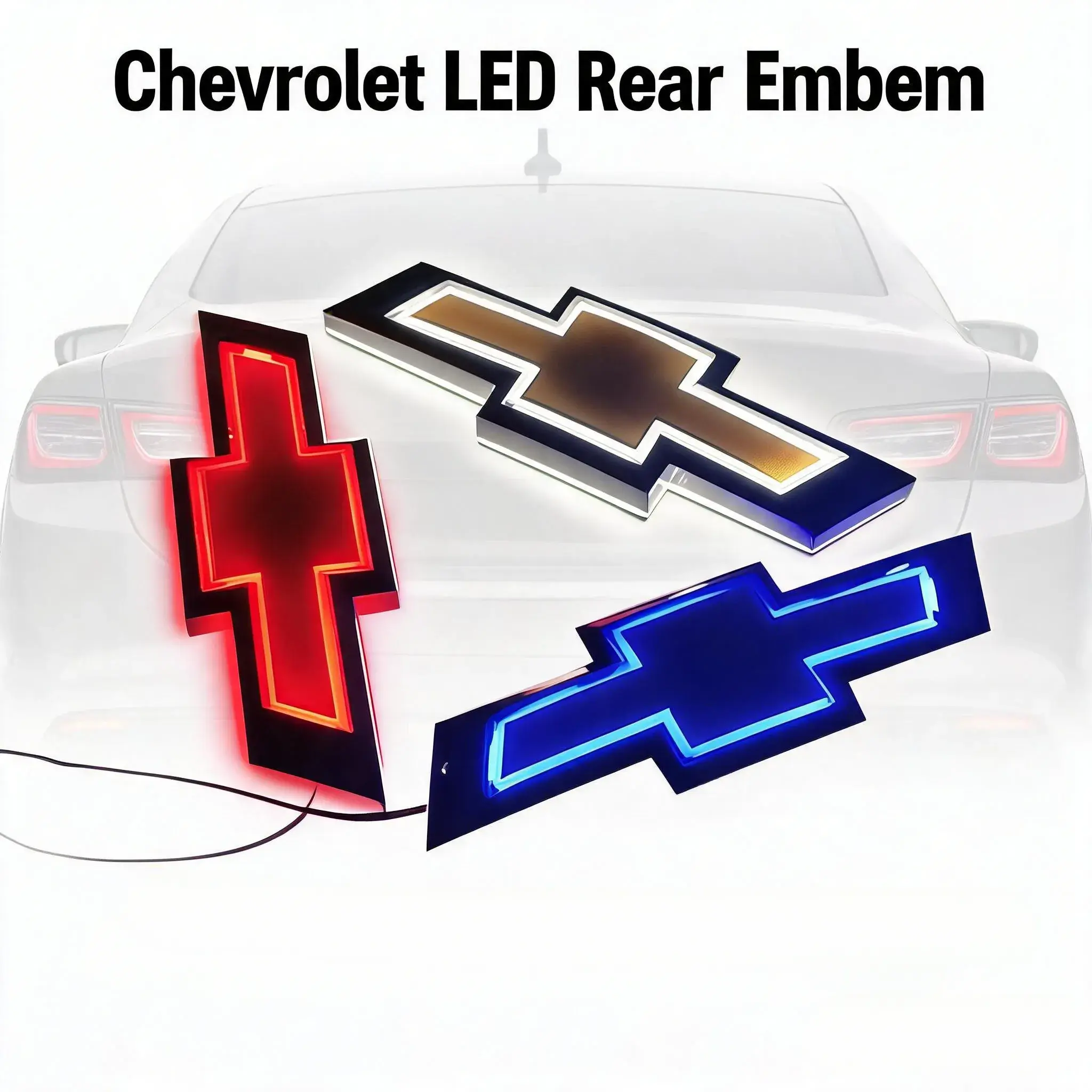 5D LED Marker Light Car Accessory - IP67 Waterproof, Easy Plug-Unplug Night Upgrade for Chevy Cruze/Malibu, Car Vehicle Decoration, LED Badges Decals, Vehicle Accessories