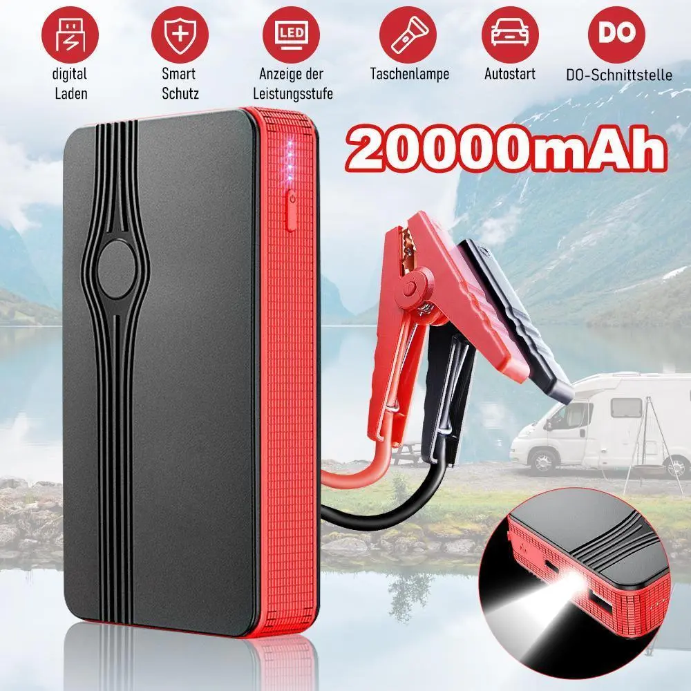 【SUMMER SALE】12V Car Battery Charger, Portable Car Jump Starter Engine Starting Device Petrol Diesel Emergency Booster, Multi-Function 10000 Lumens Emergency LED Light ,Outdoor Camping,for Car Truck Motorcycle Lawn Mower Boat