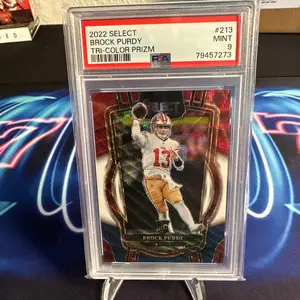 2022 Select Brock Purdy Tri color Prizm /149 PSA 9