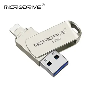 MICRODRIVE USB Memory Photo Stick for iPhone 14&Earlier Flash Drive 128GB Thumb Drives High Speed External Storage Video Backup for iPhone/iPad/MAC/PC