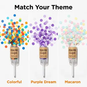 Handheld Confetti Launcher, 10-Pack, Wedding Party Props, No Fire No Noise, Perfect for Weddings Birthdays Photoshoots