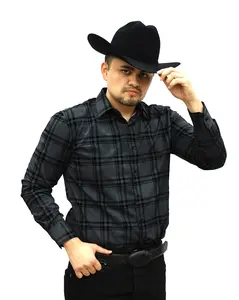 VS100L - FPMSFL - D-87-14 - Dk. Grey - Vaquero Signature Fashion Printed Shirt