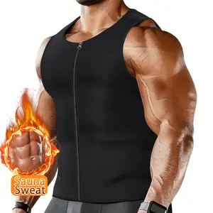 Men'S Tummy Control Sauna Vest Girdle Body Shaper Corset Sweat Belt Belly Underwear Abdominal Binder Waist Trainer Gym Sports Shaping Vest Sleeveless Workout Vest