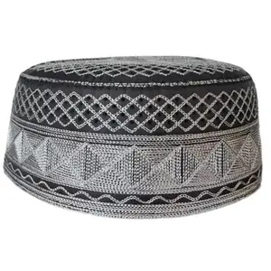 Adult Islamic Beanie Hat for Outdoor Use by Muslim Women, Handmade Embroidered