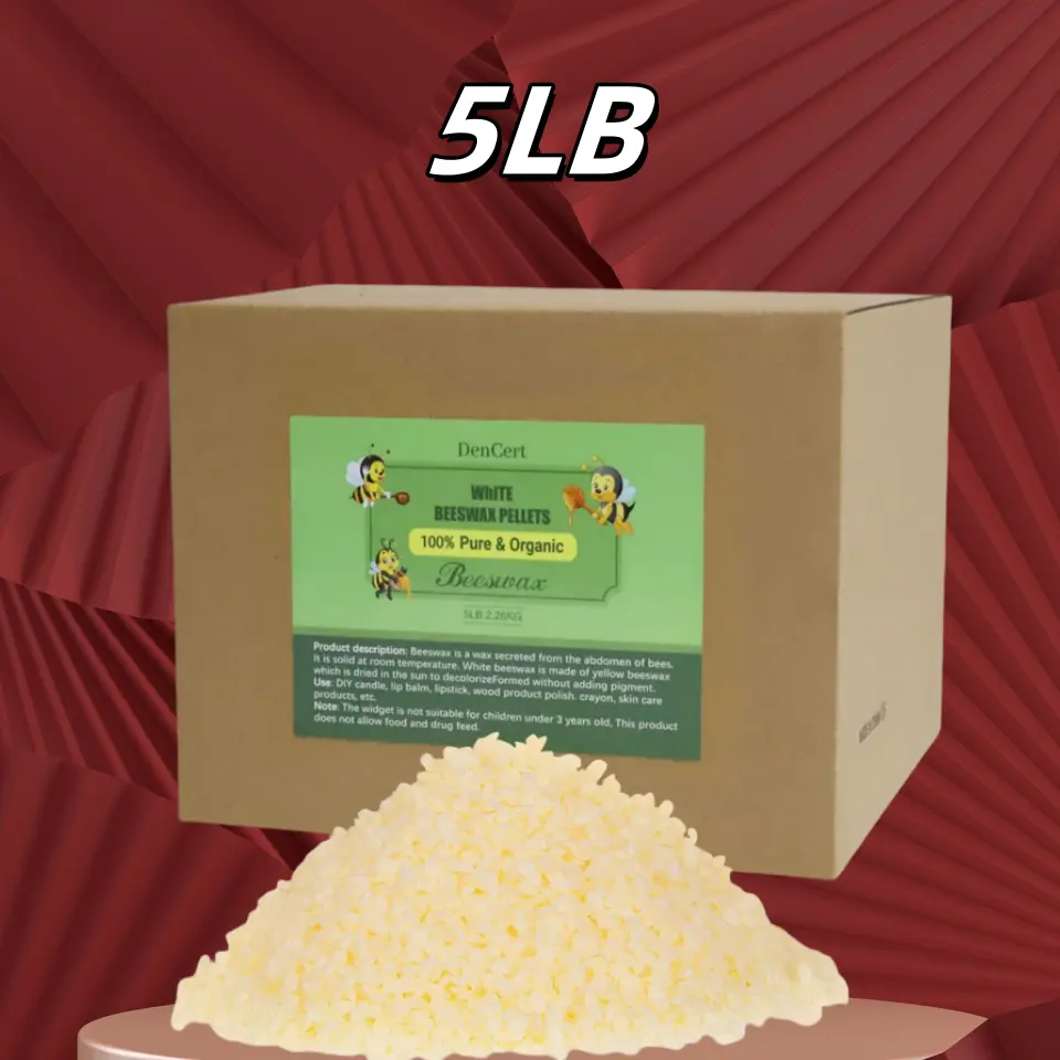 5LB beeswax granules, food grade beeswax, triple filtered beeswax granules, perfect for DIY projects, soap making supplies, for candle making, can be used as gifts