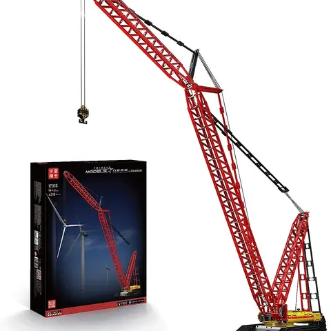 Mould King 17015 Unisex Heavy-Duty Remote Control Crawler Crane Tower Building Set, 4318-Piece STEM Model Building Blocks, 1m Motor Bricks & Parts DIY Assembly Kit for 12 Years Above Mechanical Toy