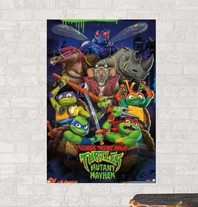 Trends International Teenage Mutant Ninja Turtles: Mutant Mayhem - Group Wall Poster, 22.37" x 34.00", Unframed Version