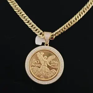 Cadena 536 Con Medalla 633 centenario gold plated
