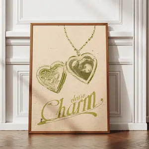 Aglined Clairo Charm Poster, Trendy Wall Art, Ready to hang