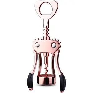 Wine Opener, Zinc Alloy Premium Wing Corkscrew with Multifunctional Bottles Opener, Sharp Wine Corkscrew with Ergonomic Non-Slip Wing Handle, Upgrade
