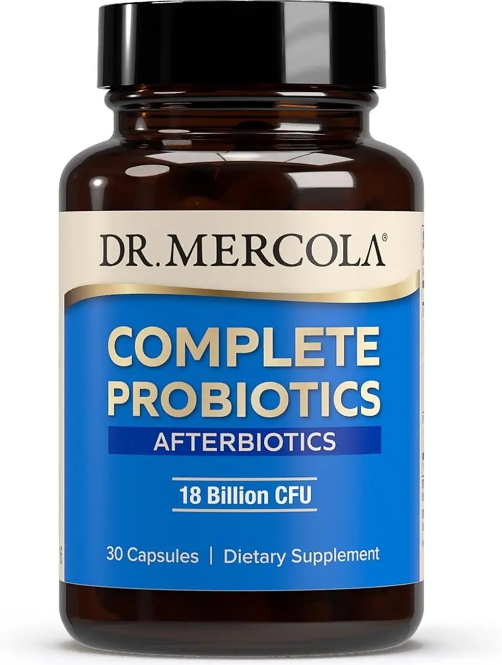 Dr. Mercola Complete Afterbiotics - 18 Billion CFU - Supports Digestive & Immune Health - SBOs - with Saccharomyces boulardii - Non-GMO & Gluten-Free - 30 Capsules (30 Servings)