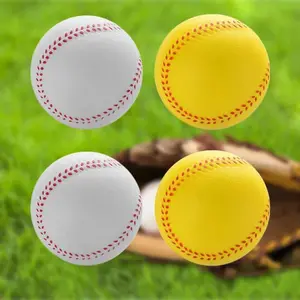 6pcs PU Soft baseball, 9cm Foam Stretch Ball, PU Foaming Sponge Ball, Bouncy Baseball Balls, Team Practice Baseball for Beginner