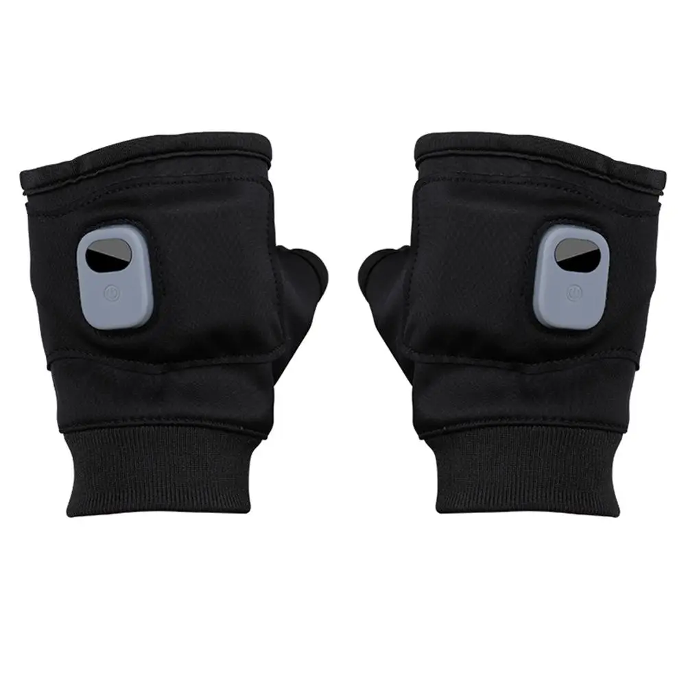 Rechargeable Heated Gloves, 1 Pair Portable Fingerless Gloves with 3-level Temperature Adjustment, Suitable for Indoor and Outdoor Use