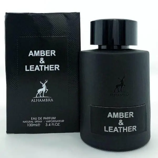 Lattafa Alhambra Amber & Leather For Men 3.4 Oz Eau De Parfum Spray By Lattafa