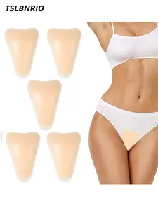 4/6-piece invisible self-adhesive silicone comfort pads, suitable for underwear and leggings—reusable, anti-embarrassment, with a smooth silicone surface, perfect for use in the underwear area