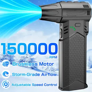 2-n-1 blower/suction turbojet fan15o0oo RPM, 3 air outets, electric dust collector, portable Type-C rechargeable brushess powertul fan, automotive accessory turbojet fan, High Speed Blower