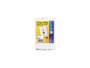 Avery 05430 Print or Write Removable Multi-Use Labels, 3/4 x 1-1/2, White, 504/Pack