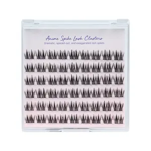 [RUBY VIBE CO] MangaLash Clusters AS002 - Defined Spiky Lashes for Dramatic Anime-Inspired Eye Look with Bold Spacing & Exaggerated Lash Spikes