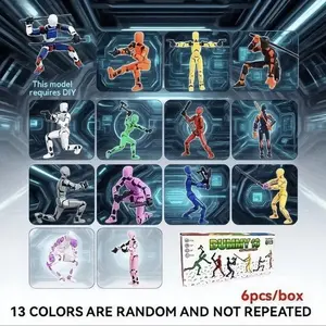 Titan 13 Robot Action Model Set, 6-Piece Random Style, 3D Printed Articulated Toys, Ideal for Collectors, Perfect Gift for Kids, Figurines for Collectors