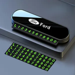 Luminous Car Styling Temporary Parking Card Phone Number Card Plate For Ford Focus mk2 mk3 Fiesta Fusion Ranger Mondeo S-MAX Kuga