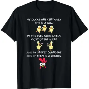 100% Premium Cotton T-Shirt Ducks in a row Novelty T T-Shirt