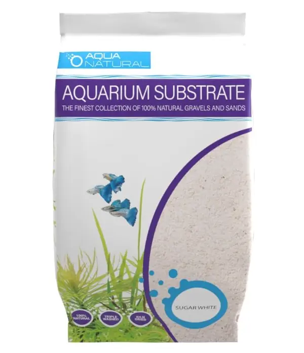 Aqua Natural Substrate, Sugar White Sand, 10lb | Aquascaping, Aquariums, Vivariums, Terrariums