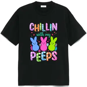 Chilling With My Peeps Shirt, Chilling With My Peeps Sweatshirt, Cute Easter Hoodie, Gift For Easter Day, Peeps Easter Shirt, Blessed Shirt