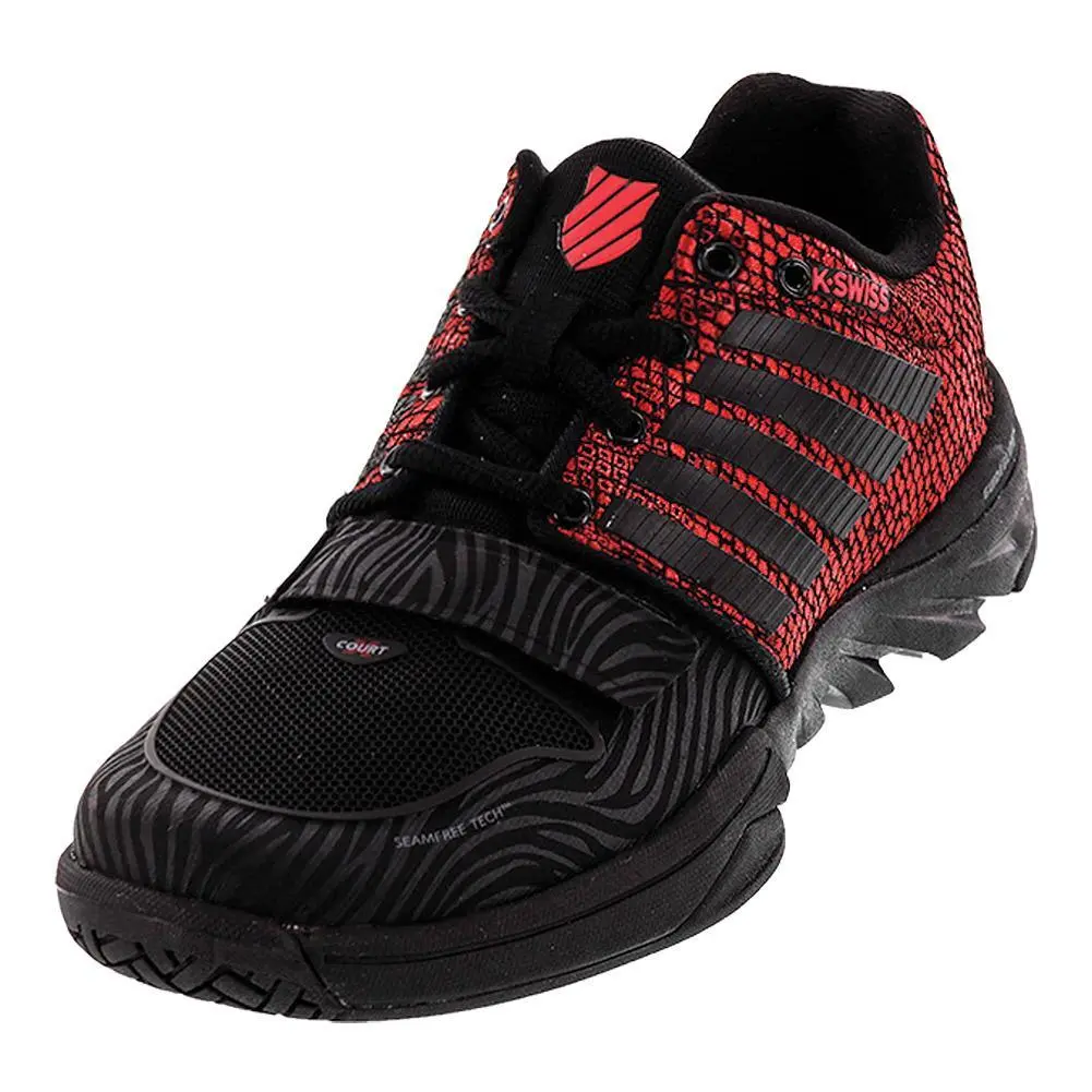 Women's X Court Tennis Shoes, Black and Metallic Red, Tennis Shoes for Women, Tennis Shoes Women