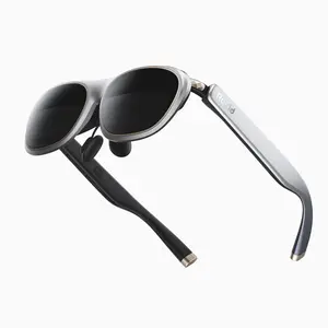 Rokid Max 2 AR Glasses, Smart Glasses, 215" Micro-OLED 120Hz Display, 50° FOV, 600 Nits Brightness, Adjustable up to -6.00D, Hi-Fi Sound & Private speakers,  Immersive Wearable Display for iPhone 16/15, Steam Deck, ROG, Mac, PC, Android & iOS