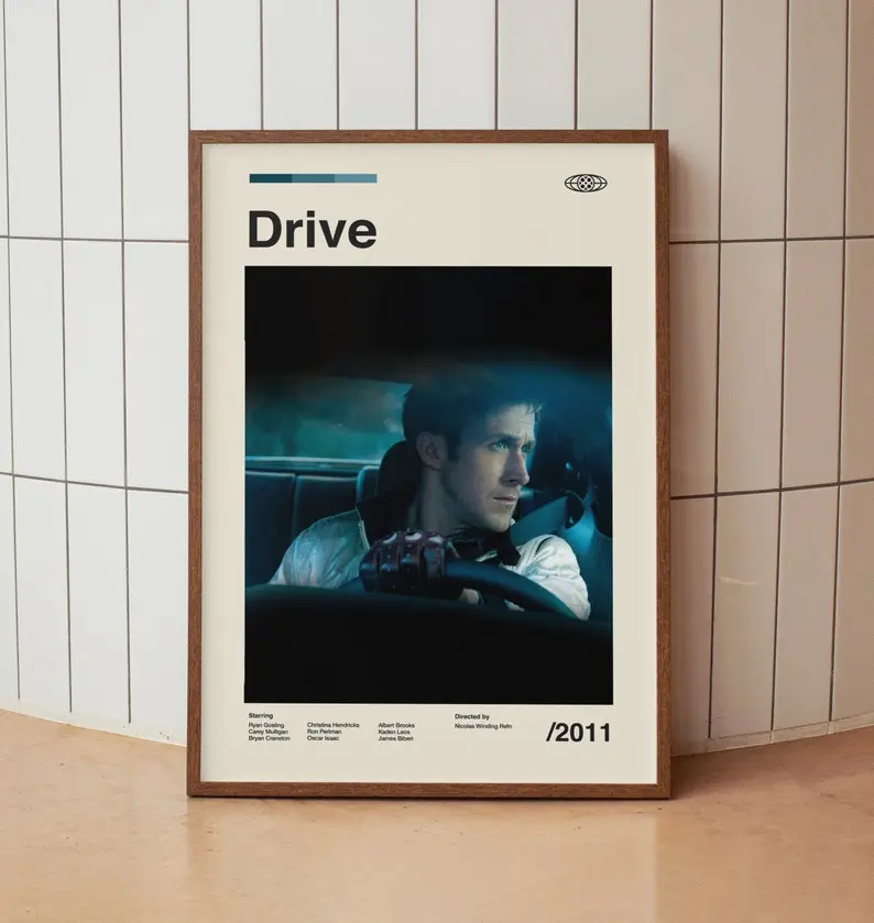 Drive 2011  Movie Poster, Retro Movie Poster, Poster Decor Room, Poster Movie